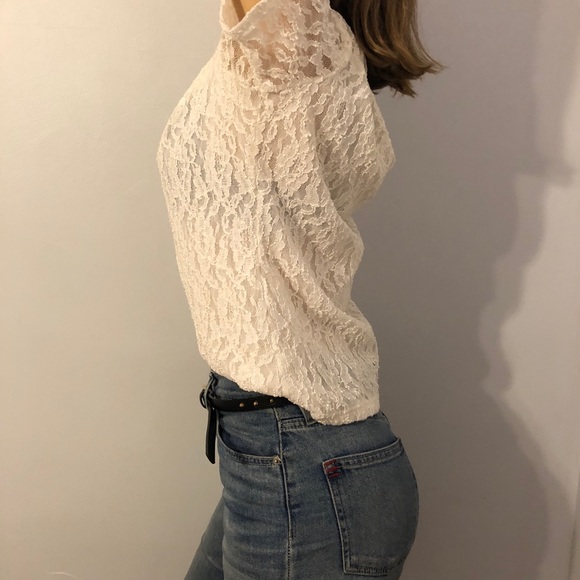 Vintage white lace top - Picture 4 of 4